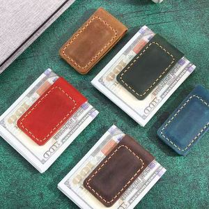 YY Slim Vintage PU Leather Engraved Magnet Money Clip for Unisex Durable Gift - Product Image 3