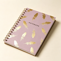 Carnet personnalisé mignon à pois pour filles, couverture souple, format A4/A5/A6, service d'impression de carnets spirales 2026