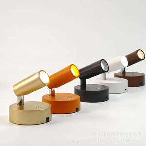 Lámpara de Pared USB Recargable, Foco Magnético Ajustable, Interruptor Táctil, Base Redonda, 3 Colores - Product Image 2