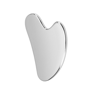 Oferta Imperdível: Ferramenta Gua Sha em Aço Inoxidável em Formato de Coração, Prata, Placa de Raspagem Facial 8.0*5.5cm 95g, Massageador Antienvelhecimento para Spa - Product Image 1
