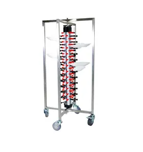 Restaurant Kitchen Buffer Mobile Plate Rack,Trolley And Cart For Fast Transport Plate Or Dish