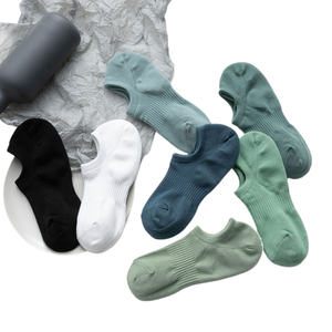 Bonne qualité Aohan chaussettes été mince bas haut bouche peu profonde bateau couleur unie <span class=keywords><strong>taille</strong></span> maille hommes chaussettes respirantes - Product Image 2