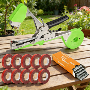Machine à lier et à attacher les tomates et les concombres pour le jardinage domestique, avec 10 sangles et 1 boîte de clous - Product Image 1