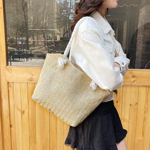 Factory Wholesale New Large Capacity Shoulder <b>Bag</b> Fashion <b>Straw</b> <b>Bag</b> Casual <b>Tote</b> Handbag for Women - Product Image 3