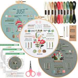 Meilleures ventes : Kit de broderie DIY <span class=keywords><strong>pour</strong></span> débutants, fournitures artisanales de point de croix faites à <span class=keywords><strong>la</strong></span> main avec outils d'entraînement au point. - Product Image 2