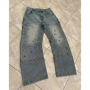 <span class=keywords><strong>Pantaloni</strong></span> da <span class=keywords><strong>Cargo</strong></span> <span class=keywords><strong>larghi</strong></span> Unisex <span class=keywords><strong>pantaloni</strong></span> da <span class=keywords><strong>Cargo</strong></span> con doppio ginocchio Denim da <span class=keywords><strong>uomo</strong></span> - Product Image 1