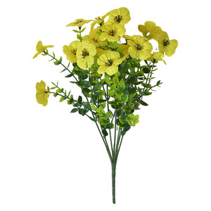 Huaxi Handicrafts Fleurs Artificielles Eucalyptus Violet Soie Décoration Intérieure Extérieure Plante en Plastique Haute Simulation - Product Image 5