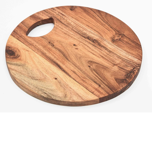 เขียงไม้ทรงกลมแบบกำหนดเอง | เขียงไม้ธรรมชาติ100% เป็นมิตรกับสิ่งแวดล้อมสำหรับสับเนื้อและชีส | ไม่มีสีย้อมหรือสารพิษ - Product Image 1