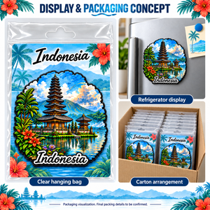 Imán de nevera de <span class=keywords><strong>Borobudur</strong></span>, Indonesia, imán de goma personalizado de PVC suave, imán de nevera con diseño de monumento del templo, para recuerdo - Product Image 5