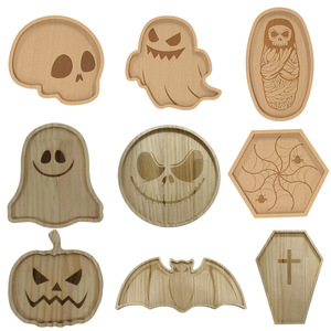 Bandejas de madera con forma de calabaza para Halloween, para decoración de fiestas, uso en el hogar y la oficina - Product Image 5