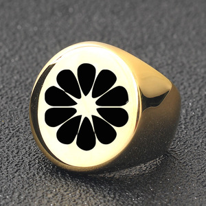 Anillo de Acero Inoxidable con Diseño Geométrico Grabado con Láser de 22MM, Joyería para Hombre, Regalo - Product Image 2