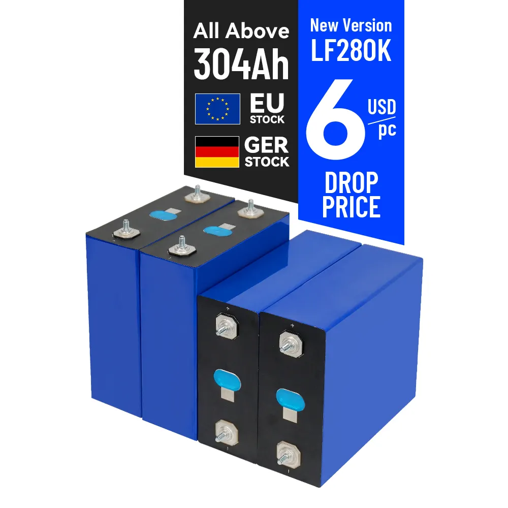 GER STOCK Grade A lifepo4 akku schnelle Lieferung 3.2v 280ah lfp Sammel schiene lifepo4 280 ah lf280k prismatische ev Batterie