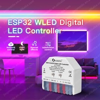 Penjualan laris GLEDOPTO Mini DC 5V 24V kontroler lampu Digital WLED 800IC Chip ESP32 WiFi untuk lampu LED