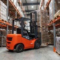 Carrello Elevatore Elettrico Monoblocco Forgiato Rinforzato con Capacità di 2500kg e Servosterzo Idraulico per Carico Industriale