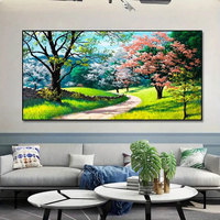 Nature inspiré toile affiche vibrant arbre paysage peinture toile mur Art pour chambre bureau salon mur décor