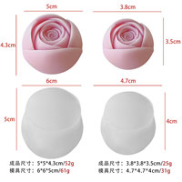 Toolee Plafond Rose Fleur Silicone Fondant Moules-Réutilisable Résistant À La Chaleur Écologique pour Bougie Savon Gâteau Dessert Décoration
