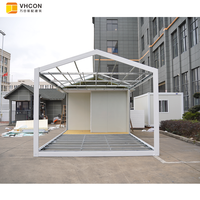 Kits de maisons préfabriquées en conteneurs, maisons miniatures, toit pointu détachable, installation rapide, taille personnalisable pour bureau, immeuble, appartement