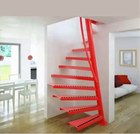 Escaliers en colimaçon préfabriqués personnalisés Escaliers d'escargot en acier inoxydable Escalier en colimaçon en bois Escalier intérieur en pente