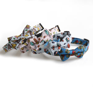 Amigo 패션 럭셔리 맞춤형 조절 맞춤형 패브릭 식품 시리즈 피자 도넛 넥타이 애완 동물 장식 개 칼라 - Product Image 1