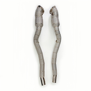 Tuyau d'échappement DEX en acier inoxydable de 1,5 mm d'épaisseur, finition lisse, haut débit, avec bouclier thermique pour Ferrari F12 6.3 <span class=keywords><strong>V12</strong></span> 2012-2017 - Product Image 2