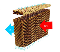 Nouveaux panneaux évaporatifs en papier 7090 assemblés avec garantie d'un an pour les systèmes de refroidissement des serres et des poulaillers