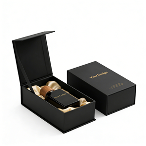 Emballage de parfum de luxe de haute qualité, boîte en papier rigide avec fermeture magnétique cachée, design pliable - Product Image 3