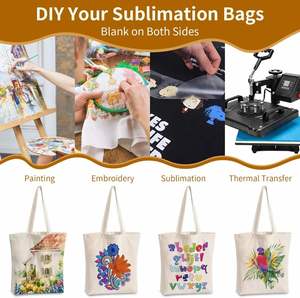 Promotional <b>Travel</b> Large Designer Cute Custom Logo Print Size Washable Durable Blank <b>Tote</b> Cotton Shopping Canvas Bag - Product Image 4