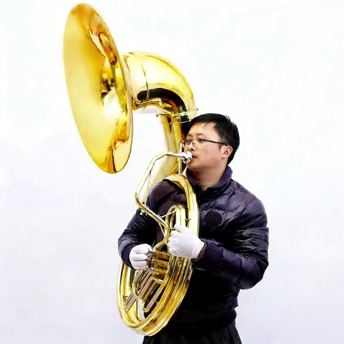 SLADEファクトリー製真鍮Bbバルブなしバグパイプ 66cm ホルン バス