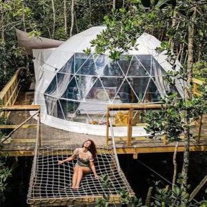 8 <span class=keywords><strong>Meter</strong></span> Geodésico Dome Tenda para 4-5 Pessoas Luxo Esférico Glamping Tenda para Outdoor Resort Hotel Camping Event Use B & B Família - Product Image 2