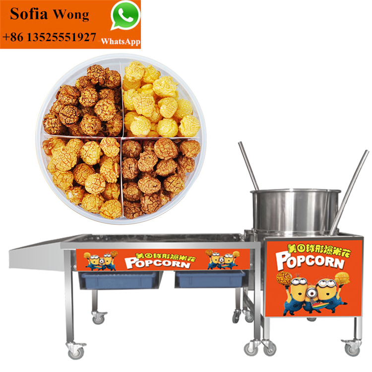 Commercial gas round popcorn blasting machine food machinery