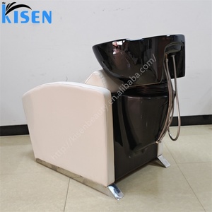 Kisen Fauteuil de lavage moderne pour salon de coiffure avec bac à shampoing et fonction massage, Mobilier de salon, Unité de lavage de cheveux avec lavabo - Product Image 5