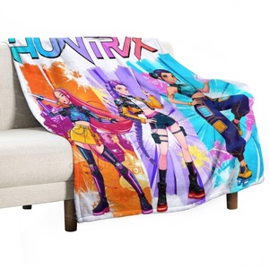 Nouvelle couverture personnalisée en microfibre avec dessin animé KPOP Demon Hunters, décoration de canapé pour la maison - Product Image 2