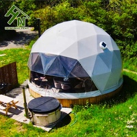 Dôme de tente de glamping rond igloo Eco House à cadre en acier pour attractions touristiques