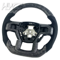 Volant sport en cuir et fibre de carbone forgée mate personnalisé, adapté aux Ford Raptor F150 XLT Raptor Shelby R F250 F350