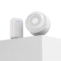 Sonnette sans fil domestique à piles avec contrôle par application, alarme longue portée, dispositif d'appel intelligent pour seniors, compacte et fonction nuit
