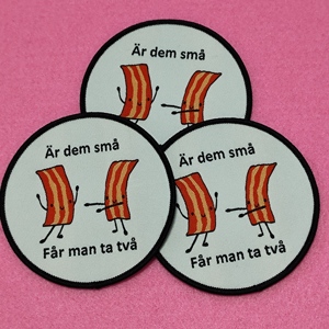 Factory Custom Design Woven Patch Sew-On Fabric Caps <b>Badge</b> - Product Image 3