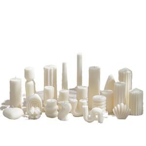 40 bougies créatives géométriques blanches en cire de soja écologique, style nordique, art aromathérapie, faites à la main, modèle 091 ODM/OEM - Product Image 5