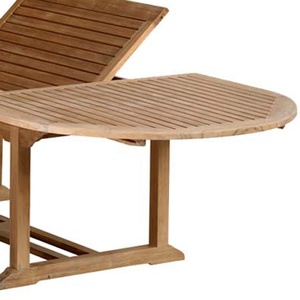 Juego de jardín plegable de diseño tradicional de madera de teca maciza duradera de alta calidad, mesas de comedor ovaladas extensibles para Hotel - Product Image 4