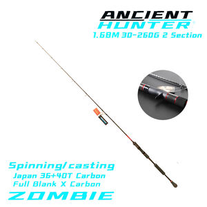 Ancient <span class=keywords><strong>Hunter</strong></span> Zombie Ocean Jig <span class=keywords><strong>Rod</strong></span> 1,68 m 30-260g PE 1-3 Japanischer Carbon Spinning & Casting Slow Jig <span class=keywords><strong>Rod</strong></span> - Product Image 2