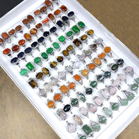 Agate Mousse Naturelle Anneaux de Pierres Précieuses Lot En Vrac Anneaux Look Vintage Anneaux À La Main Oeil De Tigre Femmes Cadeau pour Elle En Gros