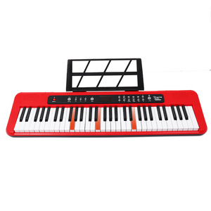 คีย์บอร์ดอิเล็กทรอนิกส์ 61 คีย์ พร้อมไฟ สำหรับผู้ใหญ่และผู้เริ่มต้น มาพร้อมไมโครโฟนและขาตั้งโน้ตเพลง - Product Image 2