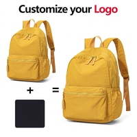 Mochila Deportiva de Moda con Cierre y Logotipo Personalizado, Impermeable, de Microfibra y Cuero Sintético, Mochila Casual Multiusos para Estudiantes