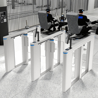 Wan Cartoon High-Speed Mini Swing Barrier Gate Office Building Système de contrôle d'accès Reconnaissance faciale RFID Jieshun Tourniquet