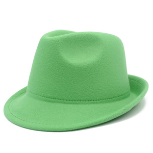 Sombrero Fedora de Color Sólido, Poliéster, Forma de Campana, Ala Pequeña, Unisex, Estilo Retro, Sombrero de Jazz, Sombrero Vaquero Occidental - Product Image 3