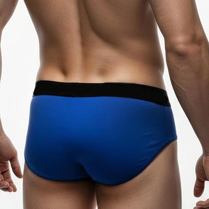 Ropa interior masculina sexy de la marca CELINNE, calzoncillos bóxer azules, transpirables, elásticos, con bolsa grande para hombre. - Product Image 3