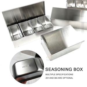 Recipiente de cocina japonesa YITIAN de acero inoxidable 201304 2 4 6 8 contenedores de condimentos caja de especias - Product Image 3