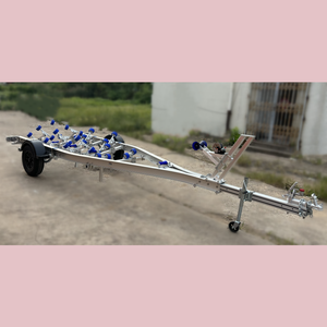 Robusto Rimorchio per Yacht e Imbarcazioni in Alluminio da 6,15m (20 piedi) con Asse Singolo e <span class=keywords><strong>Rulli</strong></span> Oscillanti, al Miglior Prezzo di Fabbrica per Trasporto e Movimentazione di Imbarcazioni - Product Image 3