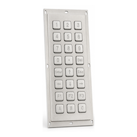 Clavier numérique industriel KB-24 personnalisé, étanche IP65, en acier inoxydable, 24 touches, montage sur panneau, USB/PS2 pour contrôle industriel