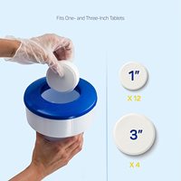 Distributeur de chlore flottant pour piscines, compatible avec les comprimés de 3 pouces - Flotteur de chlore pour piscine avec aérations réglables et équilibrées