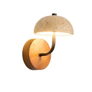 Lampe murale en pierre Huangdong, LED E27, style Wabi Sabi, éclairage nordique pour salon, chambre à coucher, chevet - Product Image 3